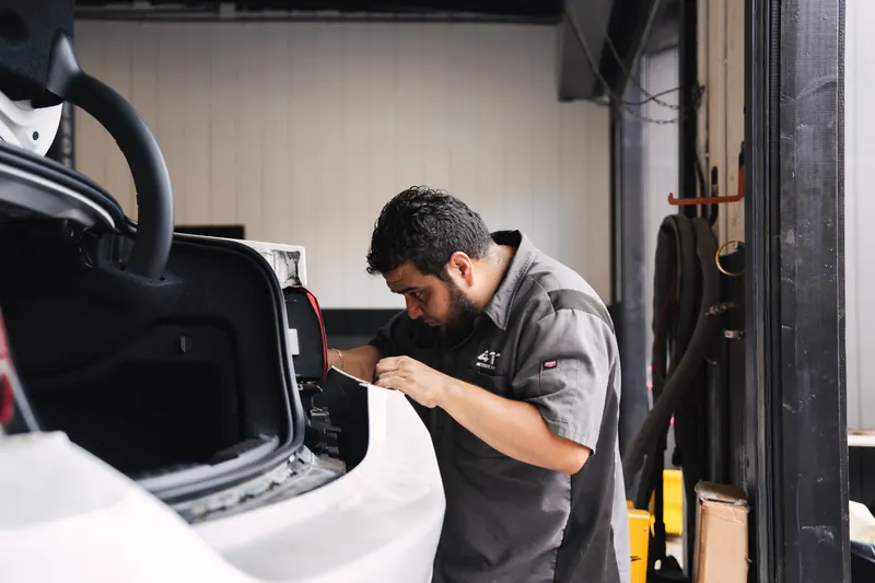 Bodywork on a vehicle's rear panel at 417 Autoworks